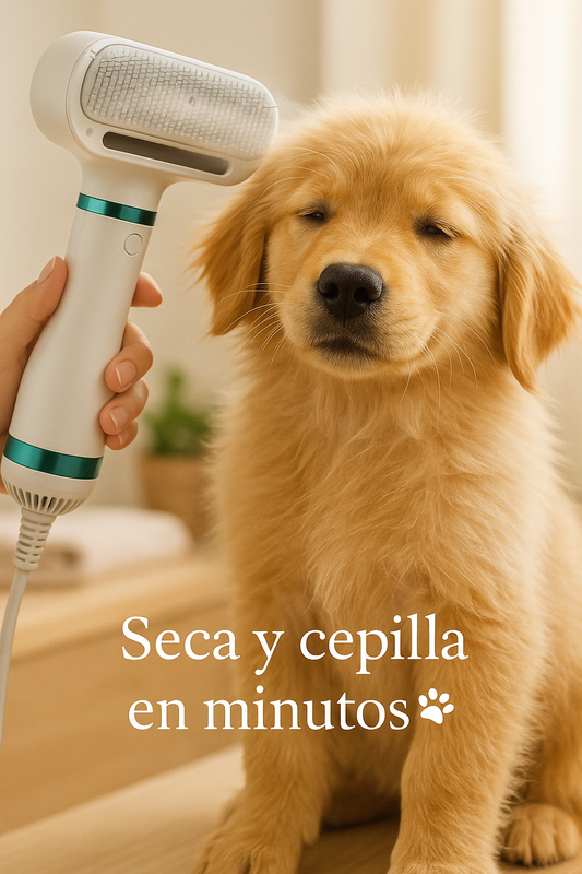 Secador de mascotas 2 en 1 (cepillo + secador)