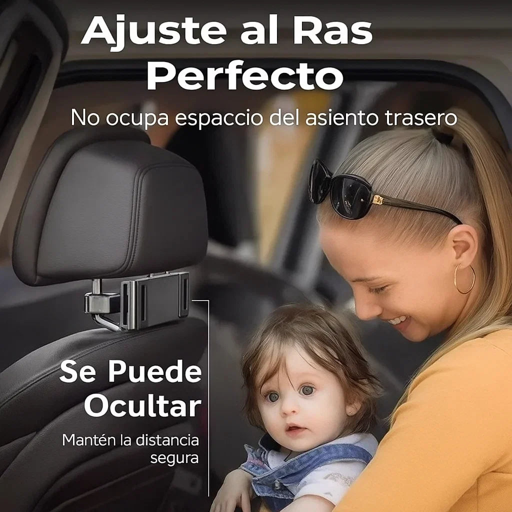 Soporte para tableta en el reposacabezas 📱🚗 - Comodidad y diversión en cada viaje 🌟